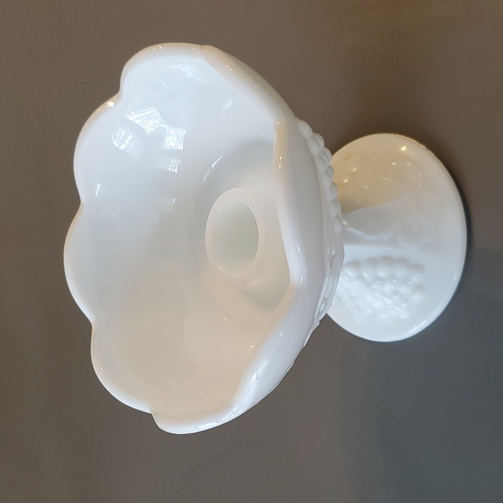 Milk Glass Vintage Candle Holder